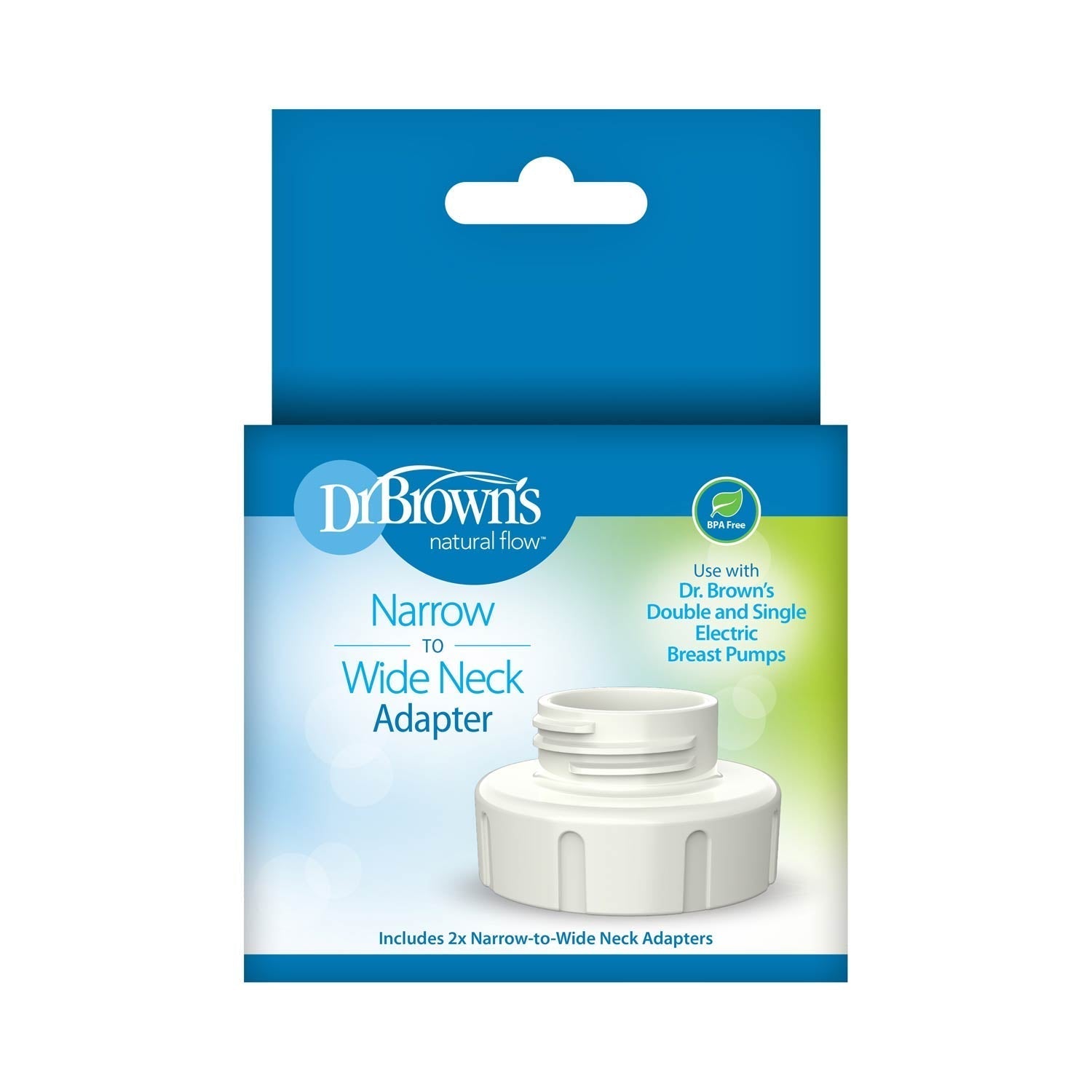 Dr. Brown's Narrow to Wide-Neck Adapter for Customflow Double Electric Breast Pump, 2 pk