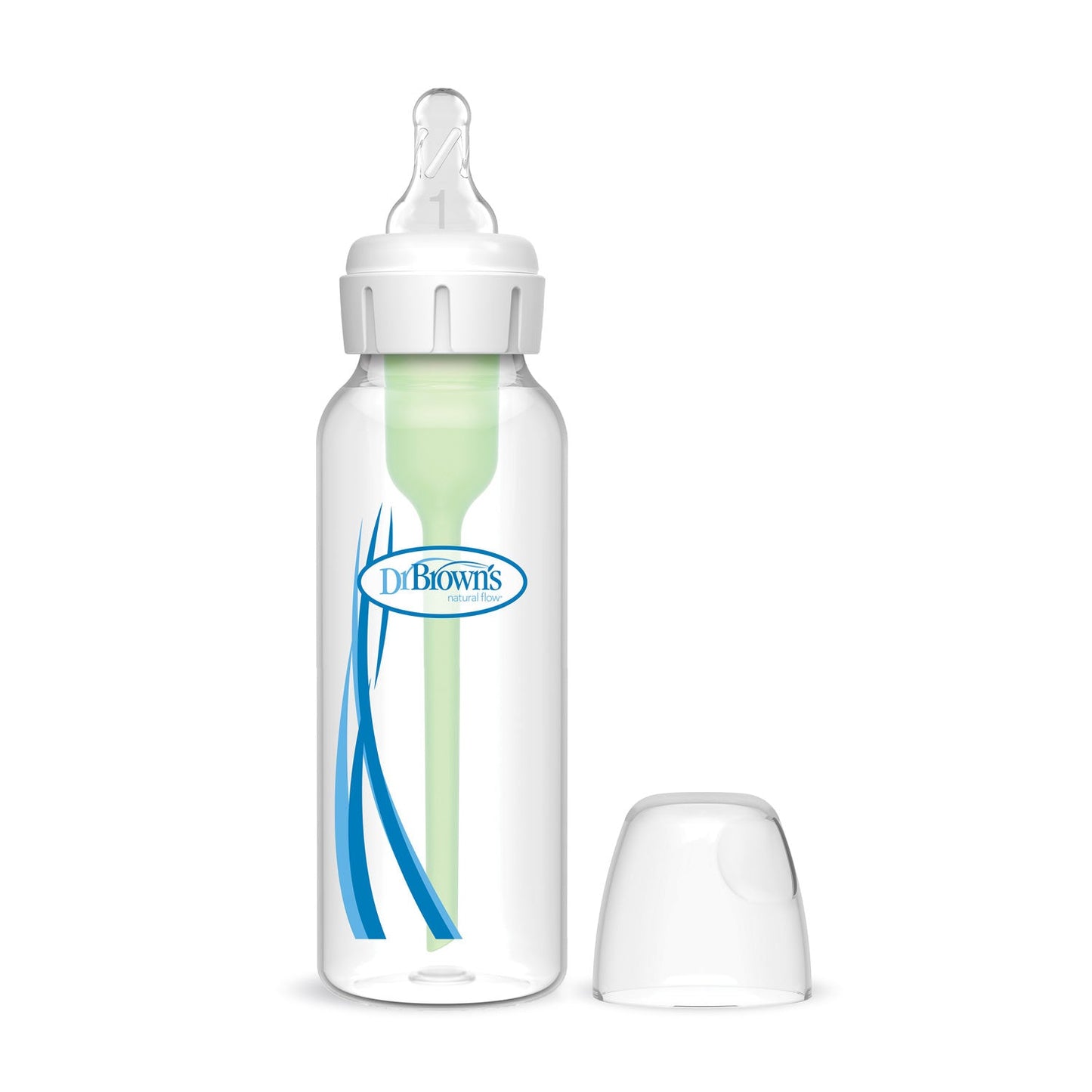Dr. Brown's Natural Flow Anti-Colic Options+ Narrow Baby Bottle, with Level 1 Slow Flow Nipple