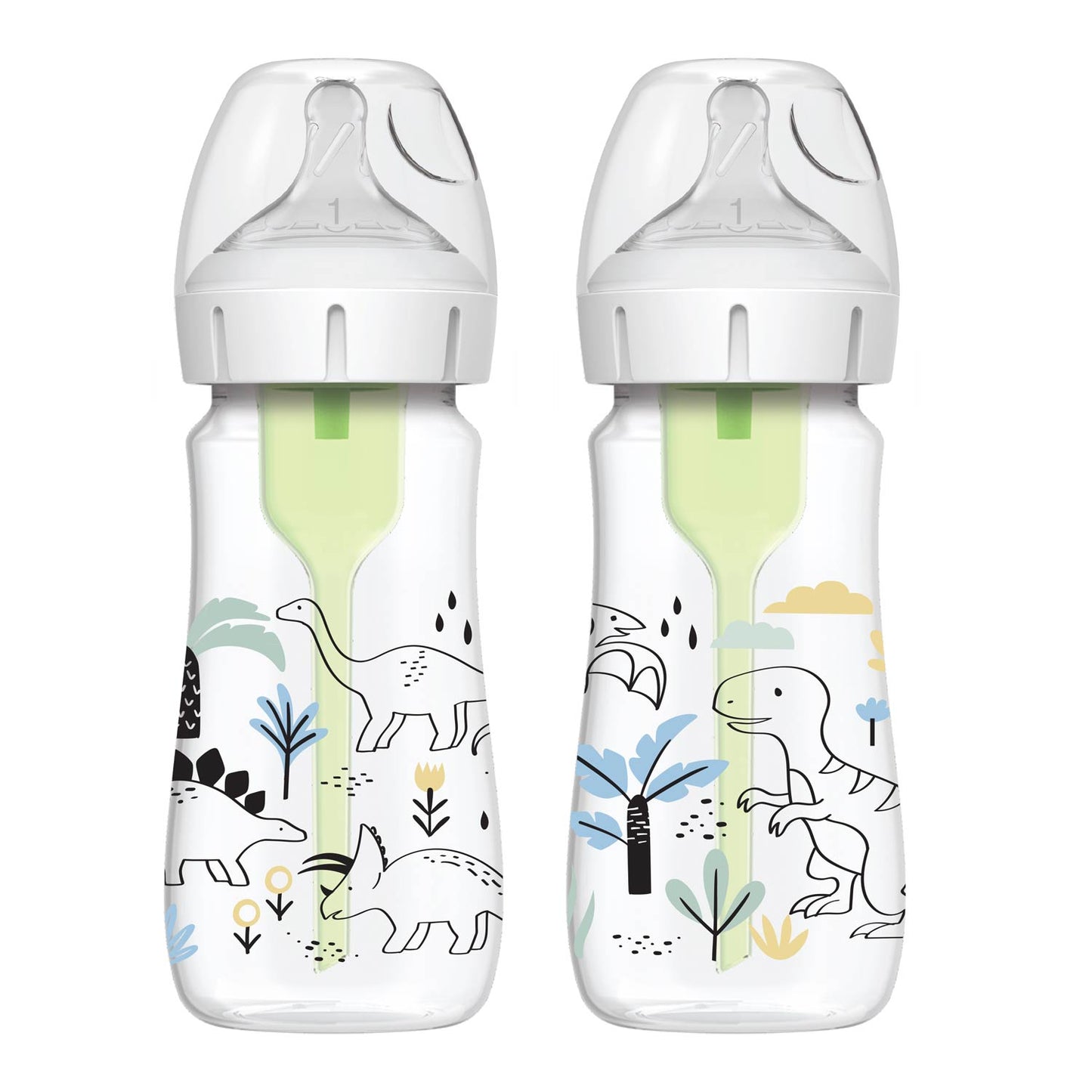 Dr. Brown’s Natural Flow Anti-Colic Options+ Wide-Neck Baby Bottle, 9oz/270mL, 2-Pack