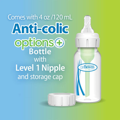 Dr. Brown's Silicone Breast Pump Breast Milk Catcher with Options+ Anti-Colic Baby Bottle & Travel Bag