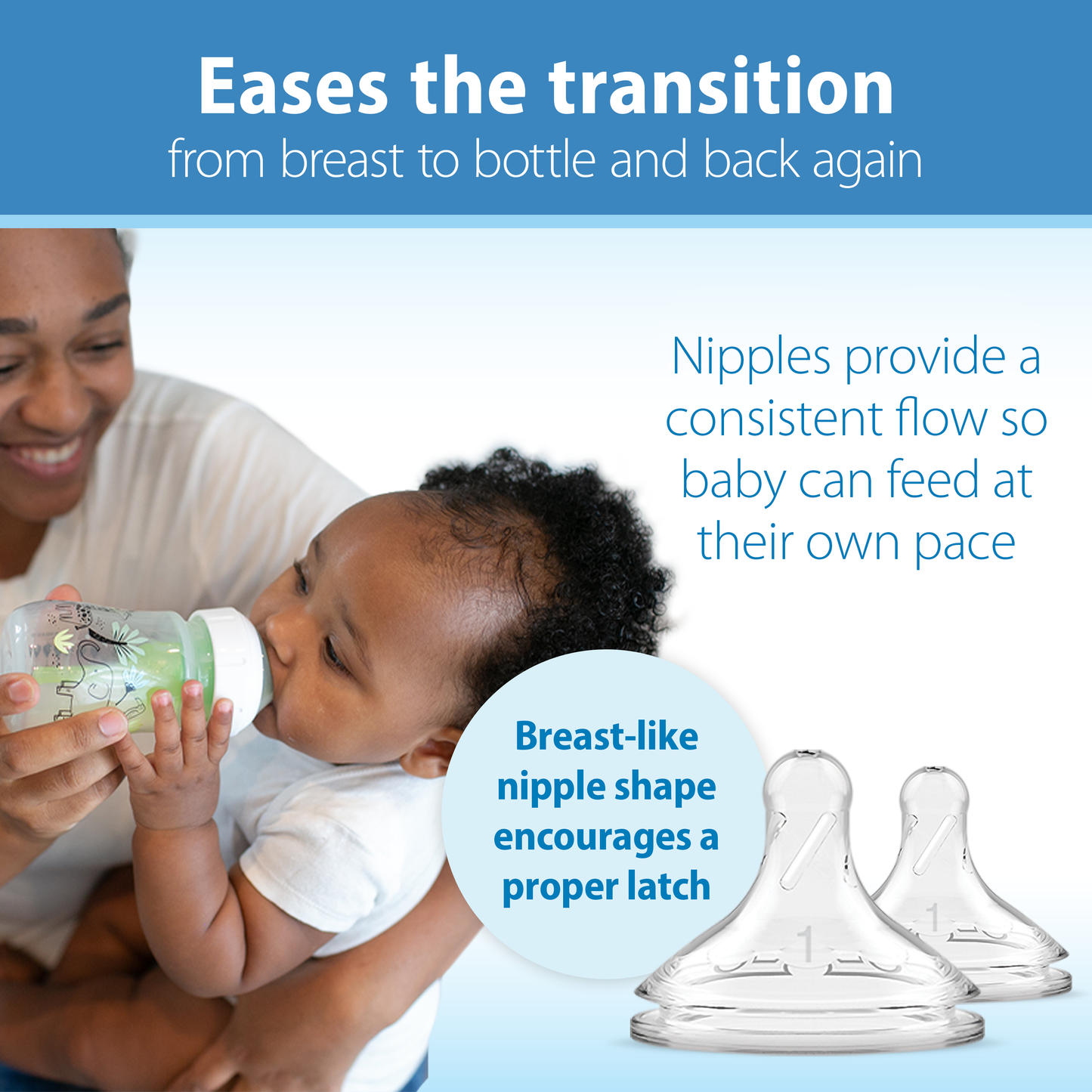Dr. Brown's Natural Flow Anti-Colic Options+ Wide-Neck Baby Bottle, 5oz/150mL, 2-Pack
