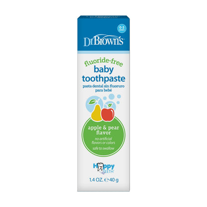 Dr. Brown’s™ Fluoride-Free Baby Toothpaste, Apple Pear, 1.4oz/40g, 1-Pack