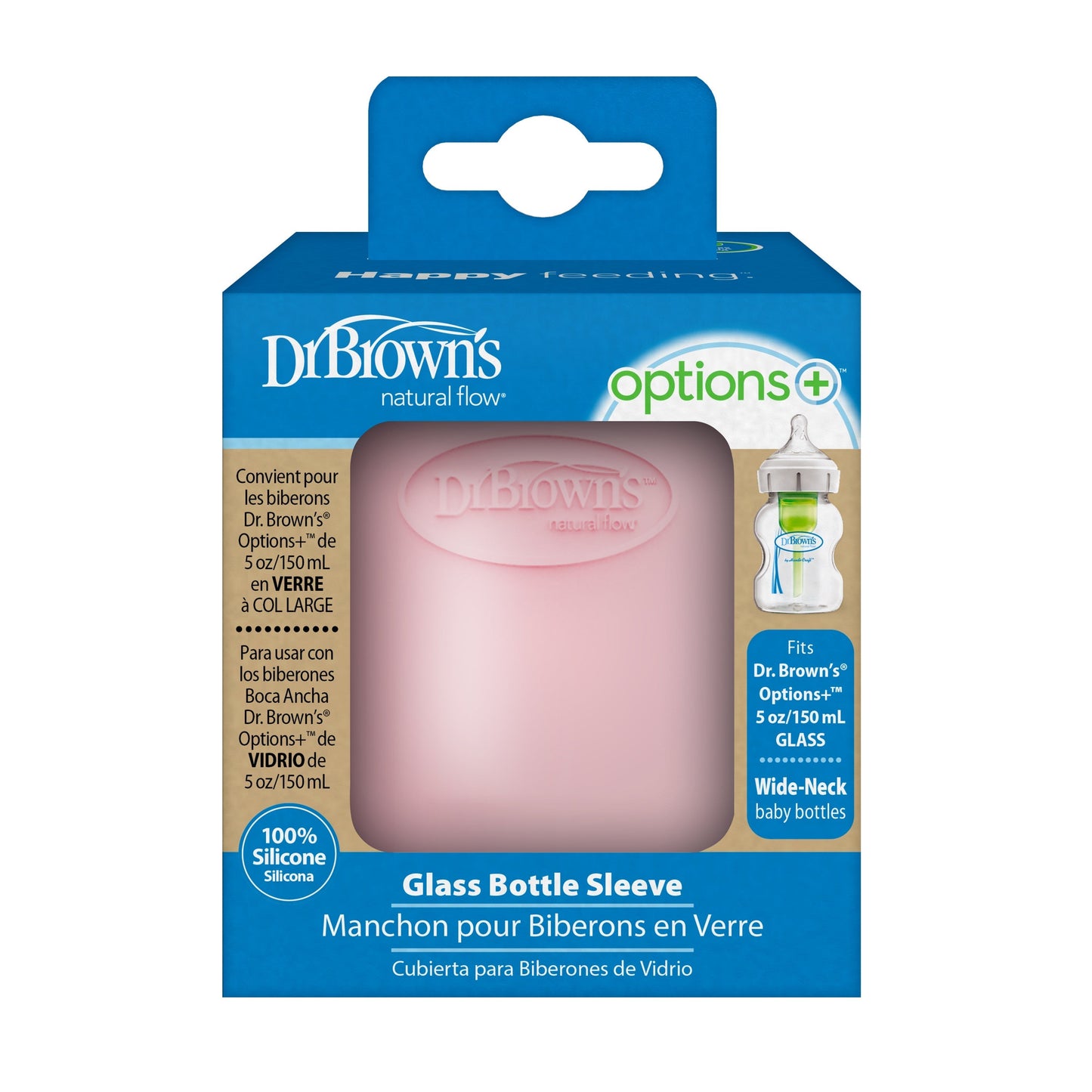 Dr. Brown's Natural Flow® Options+™ Wide-Neck Glass Bottle Silicone Sleeves