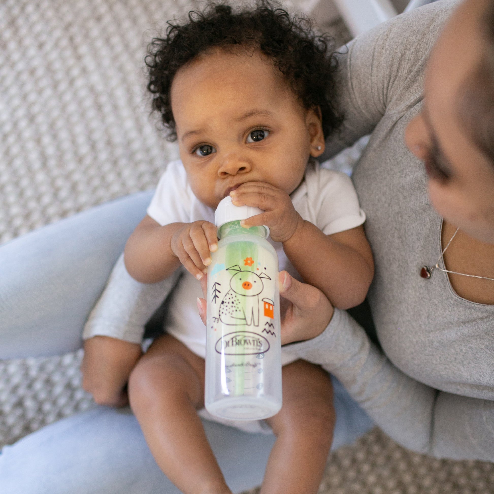 Dr. Brown’s Natural Flow Anti-Colic Options+ Narrow Baby Bottle, with Level 1 Slow Flow Nipple, 2-Pack