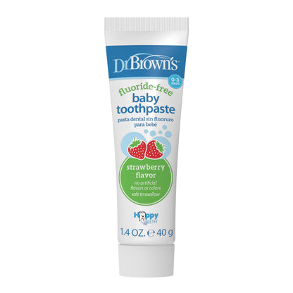 Dr. Brown’s™ Fluoride-Free Baby Toothpaste, Strawberry, 1.4oz/40g, 1-Pack