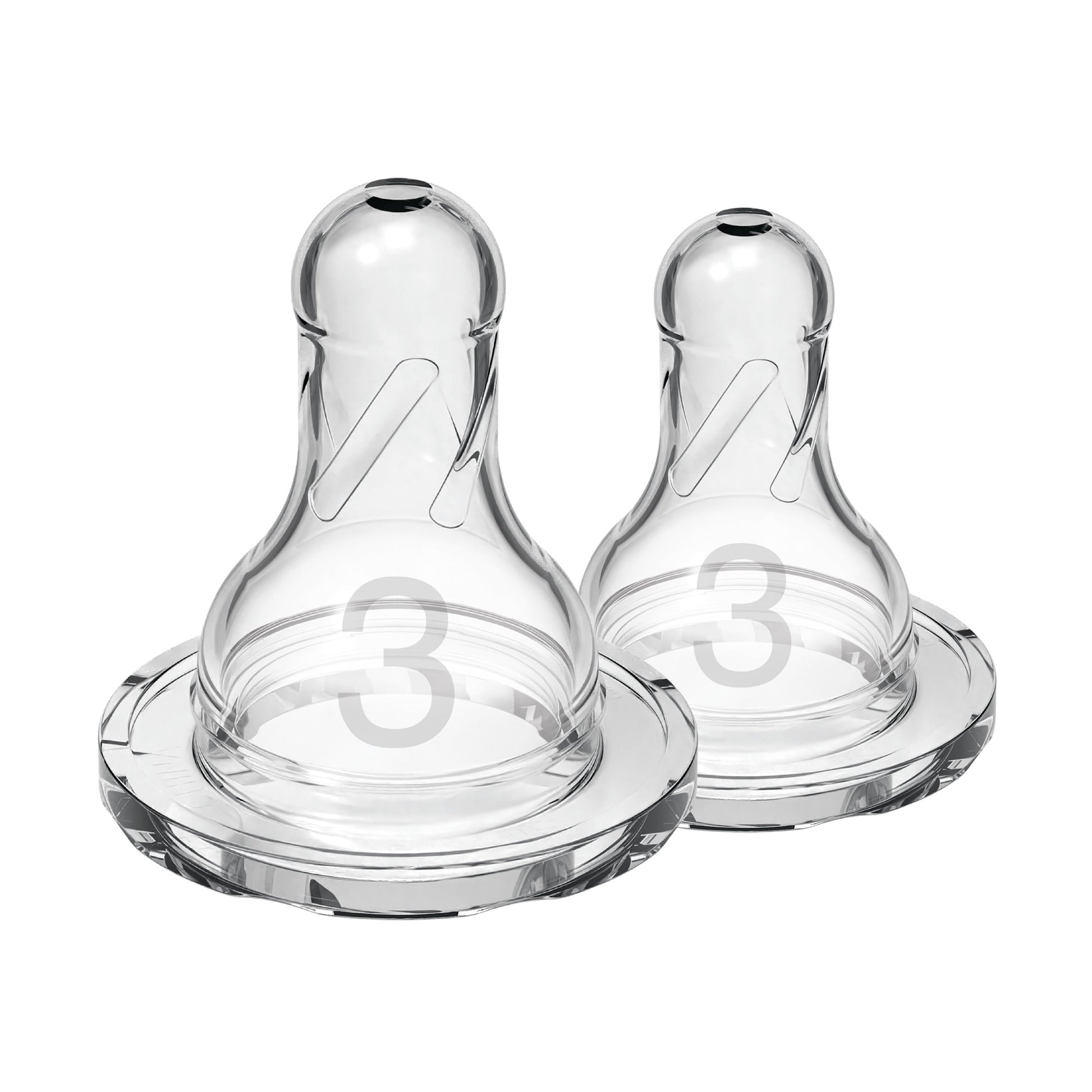 Dr. Brown's Natural Flow Narrow Baby Bottle Silicone Nipple, Level 3, 2-Pack