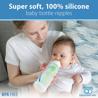 Dr. Brown's Natural Flow Narrow Baby Bottle Silicone Nipple, Level Y-Cut, 2-Pack