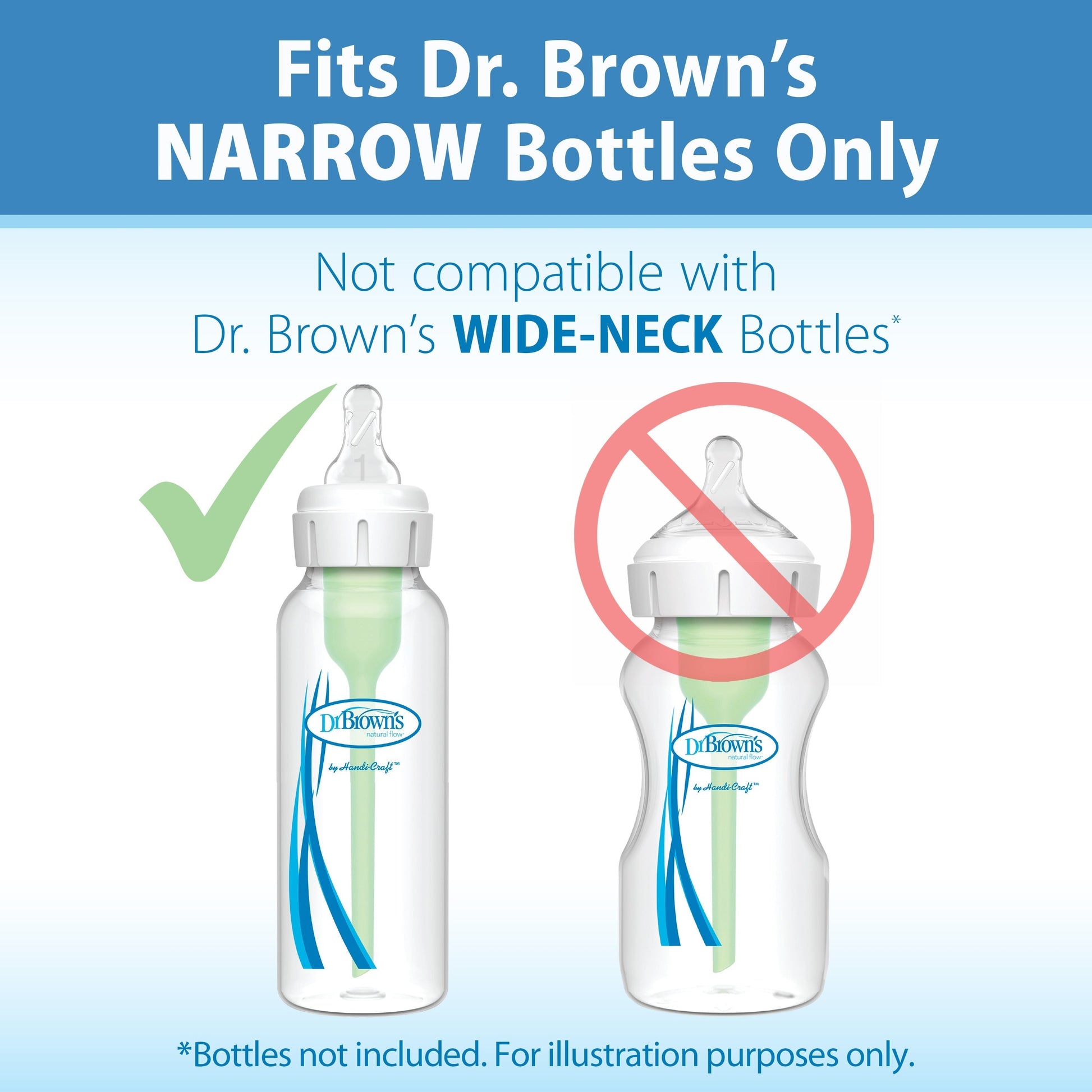 Dr. Brown's Natural Flow Narrow Baby Bottle Silicone Nipple, Level 4, 2-Pack