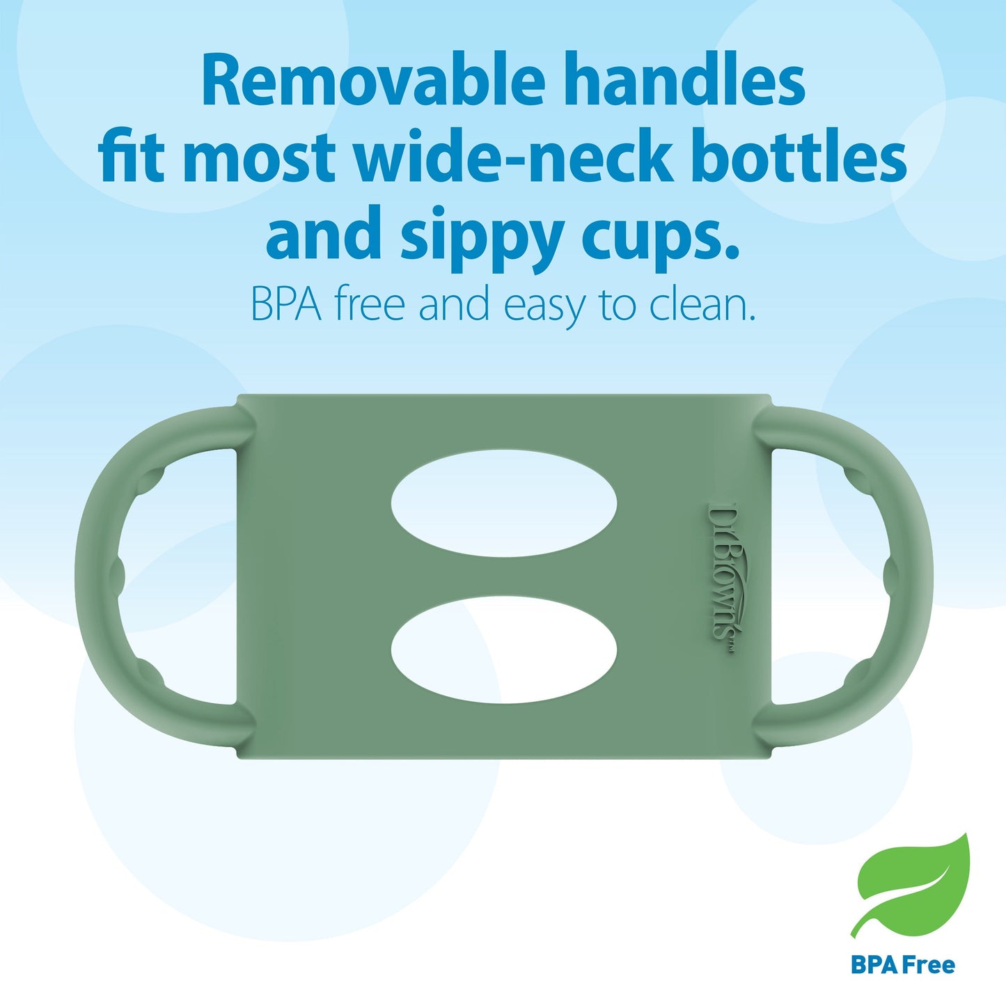 Dr. Brown's Milestones Wide-Neck Sippy Spout Bottle with Silicone Handles, 9 oz/270 mL