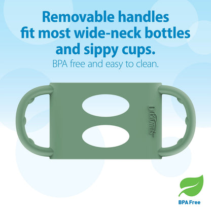 Dr. Brown's Milestones Wide-Neck Sippy Spout Bottle with Silicone Handles, 9 oz/270 mL